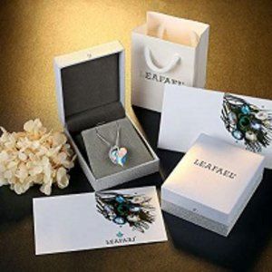 Leafael Crystal Heart Necklace